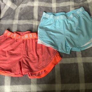 2 Pairs under armor workout shorts
